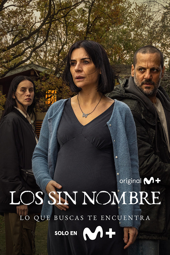 Cartel oficial de Los sin nombre, serie de Movistar Plus+ protagonizada por Miren Ibarguren, Rodrigo de la Serna y Milena Smit.