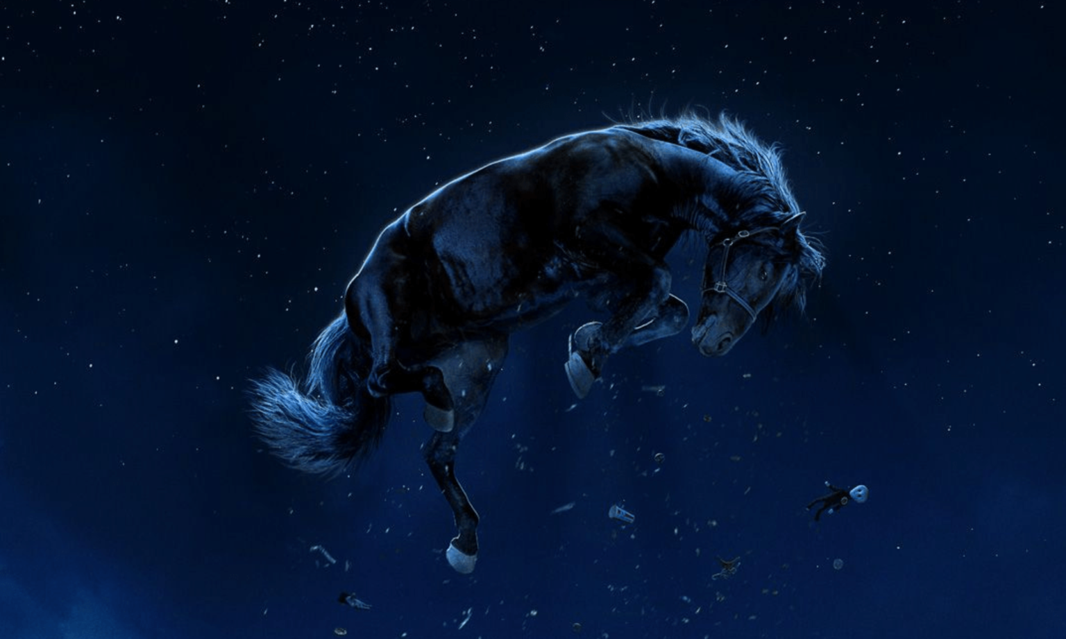 Caballo en una imagen promocional de Nope (¡Nop!), película dirigida por Jordan Peele.